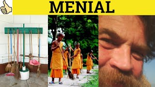 🔵 Menial Means  Menial Meaning  Menial Examples  Menial Definition  Menial Defined  Menial [upl. by Ibloc599]