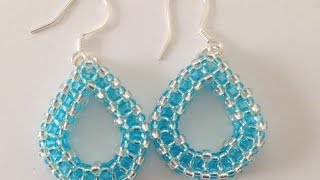 Tear Drop Earrings CRAWBeginner Tutorial [upl. by Ennahs]