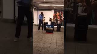 Saxophone Amazing Performance at Subway shorts shortvideo newyork [upl. by Anilra286]