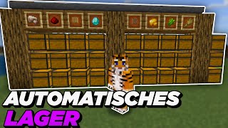 SCHNELL und EINFACH Automatisches Lager Bauen 120 Minecraft Bedrock [upl. by Aynos]