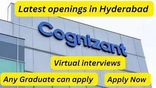 Latest jobs in Cognizant Hyderabad Virtual interview process Direct joining  Latest jobs in Hyd [upl. by Olney707]