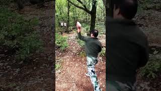 The performance of stone throwing skills of mountain master 201 [upl. by Drusy467]