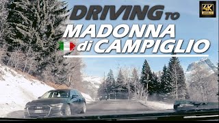 Driving in Dolomiti landscape to Madonna di Campiglio IT 4K60FPS [upl. by Eirffej]