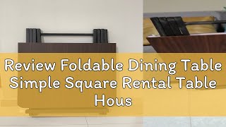 Review Foldable Dining Table Simple Square Rental Table Household Portable Desk Folding Table Stall [upl. by Arima]