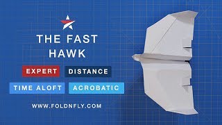 ✈ How to Make a Paper Airplane that Flies FAST  The Fast Hawk  Fold N Fly [upl. by Eniamrahs]