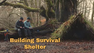 Building Survival Shelter amp Camping in the forest for 24 hours  Due  Cooking Building relaxing [upl. by Reimer]