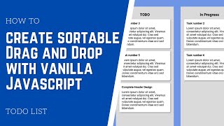 How to create sortable Drag and Drop with vanilla Javascript [upl. by Pettiford460]