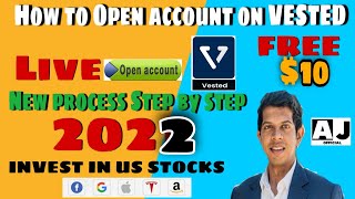 How to open account on VESTED App 2022  Vested account opening  Live step by step process [upl. by Persian]