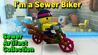 WOBBLY LIFE  How to Unlock PIPE BIKE by Finding All the SEWER ARTIFACT Collections [upl. by Barraza]