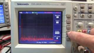 202 Basics of using FFT on a Tektronix TDS2000 oscilloscope [upl. by Suivatco]