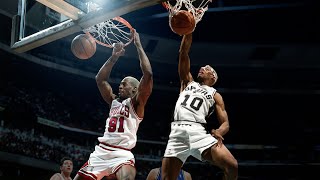 Dennis Rodman Top 10 Career Dunks [upl. by Hayouqes547]