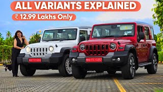 Mahindra Thar Roxx  All Variants amp Prices 🤩 [upl. by Gnni205]