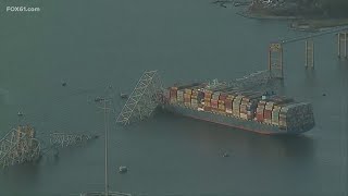 Bridge in Baltimore collapses after cargo ship crash [upl. by Oiracam]