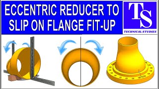 ECCENTRIC REDUCER TO SLIP ON FLANGE FIT UP [upl. by Dnivra]