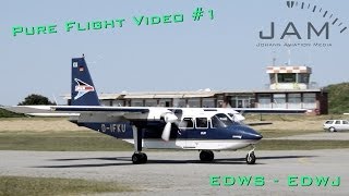 Pure Flight Video  Frisia BN2  Norden  Juist [upl. by Yort]