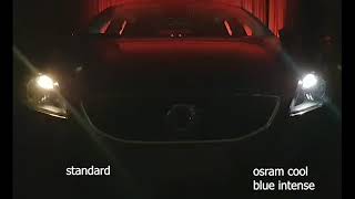 Osram Cool blue intense Test  Recensione  differenza colore  ALCEMOTORI [upl. by Kristoffer]