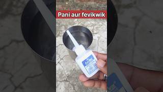 Science experiments  paani main Fevikwik 😁😆  experiment science shorts trending [upl. by Llyrehc]