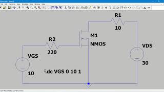 MOSFET Characteristics using LTSpice [upl. by Liv]