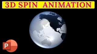 How to Make a Realistic 3D Spinning Globe Animation Effect in PowerPoint [upl. by Htebzil]