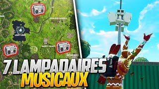 DANSER SOUS DIFFÉRENTS LAMPADAIRE MUSICAUX SUR FORTNITE [upl. by Nailimixam919]