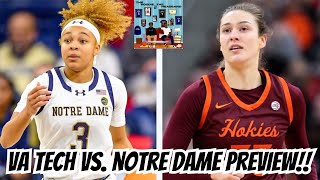 Virginia Tech vs Notre Dame Womens Basketball Preview Two Of The ACCs Best Who Wins [upl. by Nnaerb]