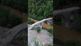 Xanthi greece xanthi archbridge ottoman bridge ancient architecture aerialvideography drone [upl. by Davidde]