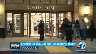 Robbers attack security guard steal designer purses from another Nordstrom store in SoCal l ABC7 [upl. by Katherina705]