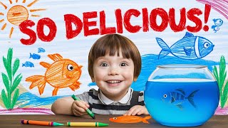 How to raw fish and Drawing and coloring for Kids [upl. by Sheryle]