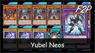 YUBEL NEOS  F2PP2W Deck Analysis amp Testing YuGiOh Duel Links [upl. by Richardo]