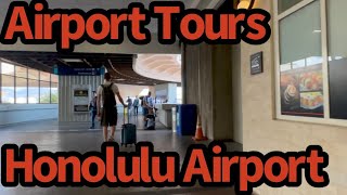 Honolulu International Airport HNL  Walking Tour of Daniel K Inouye International Airport [upl. by Derwin]