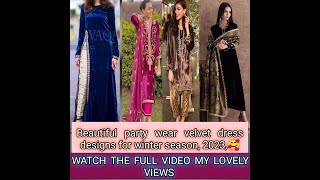 beautiful trending velvet dress designs ideas this winter season👍 [upl. by Norri]