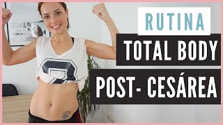 Rutina EJERCICIOS RECUPERACIÓN CESÁREA 🙋‍♀️😍TOTAL BODY 14 MIN  6 MESES ¡Recupera tu figura ✅ [upl. by Ahsimet]