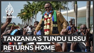 Tanzania opposition figure Tundu Lissu returns from exile [upl. by Boothman38]