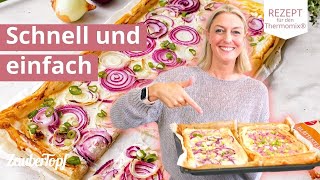 Zwiebelgalette vom Blech – so schnell und einfach 🤩✨  Thermomix® Rezept [upl. by Ayotnom]