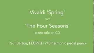 Vivaldi The Four Seasons  PIANO SOLO with Harmonic Pedal [upl. by Nelubez]