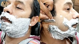 Relaxing straight🌟 Razor face Shaving Tutorial  ✔️how to full Clean Shave for young boy 2024 [upl. by Eanahs582]