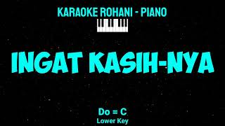 INGAT KASIHNYA Key C Lower Key  KARAOKE ROHANI PIANO [upl. by Malha173]