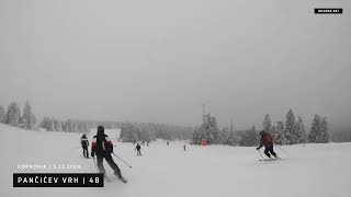 Staza Pančićev vrh sa oznakom 4b na otvaranju ski sezone na Kopaoniku [upl. by Staci269]