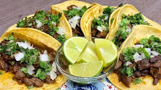 STEAK TACOS  Carne Asada Recipe  How To Make Mexican Street Tacos [upl. by Robillard]