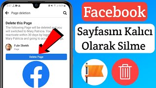 Facebook Sayfası Kalıcı Olarak Nasıl Silinir  Facebook sayfasını sil  2023 Kolayca [upl. by Rubia]