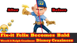 Fix it Felix Becomes Bald Disney Craziness Wreck it Ralph Craziness Try Not to Laugh Challenge14 [upl. by Rufina862]