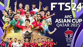 FTS 24 MOBILE™ MOD AFC ASIAN CUP QATAR EDITION OFFLINE 300 MB REAL FACES KITS 202425 BEST GRAPHICS [upl. by Ahras]