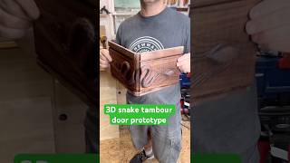 3D snake Tambour door prototype cut on onefinity CNC woodworking furnituredesign diy [upl. by Rebekah697]