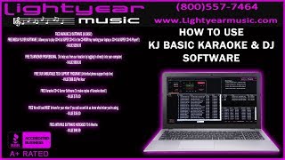 HOW TO USE  KJ BASIC  KARAOKE SOFTWARE  DJ SOFTWARE  LAPTOP KARAOKE  LIGHTYEARMUSIC ✅ PRO AUDIO [upl. by Bergerac]