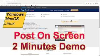 Post On Screen  2 Minutes Demo [upl. by Enasus125]