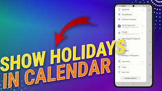 How To Show or Hide Holidays On Calendar on Samsung Galaxy [upl. by Autry]