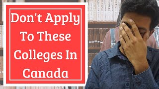 ⚠️ Dont Apply To These Colleges In Canada ⚠️ Your Work Permit Will Be Rejected [upl. by Timmie800]