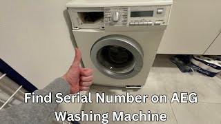 How To Find Serial Number on AEG Washing Machine Step By Step [upl. by Kilmarx]