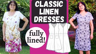 SEWING WITH ❤️ Lined CLASSIC sheath dresses Lyric Love Notions EASY EXTRA facings amp lining [upl. by Eikcin]