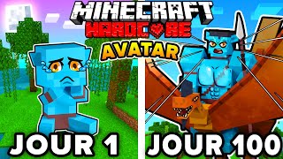 Jai Survécu 100 JOURS en tant que AVATAR dans HARDCORE MINECRAFT [upl. by Ondine911]